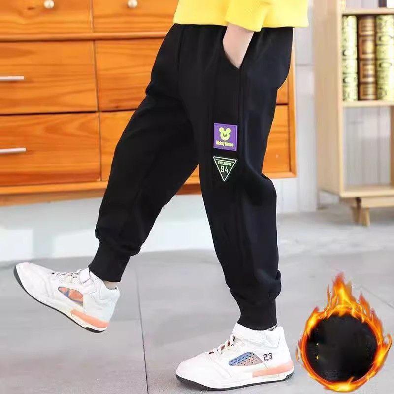 Vinter Herre Joggebukser Tykk Varm Fleecefôr Fargerik Snøring Bomull Trenings Joggebukser