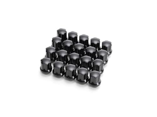 ERST Lug Nuts M12 X 1.5 Color: Black Set of 20 Flower Shape