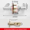 Three-Bolt Aluminum Alloy Spherical Door Handle Lock for Bathroom