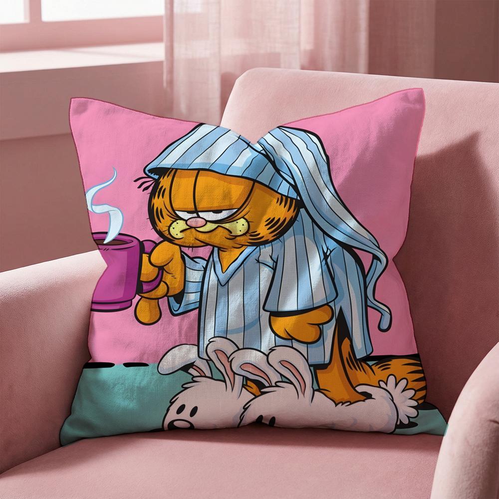 Garfield Cushion Cover MultiScene Pillow Cover for Home Car Reversible Soft Durable for Daily Use