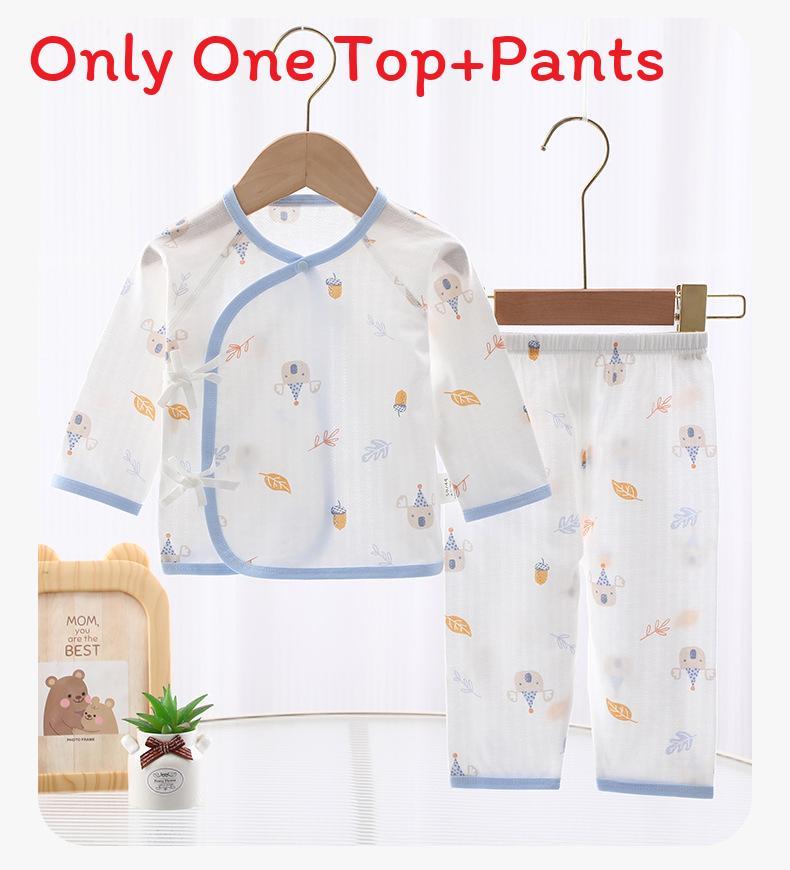 Baby Summer Lightweight Cotton Kimono Set With Antibacterial Feature For Newborns
