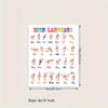 Hand Sign Learning Posters High Definition Colors Complete Asl Alphabet Charts for Beginners Classroom