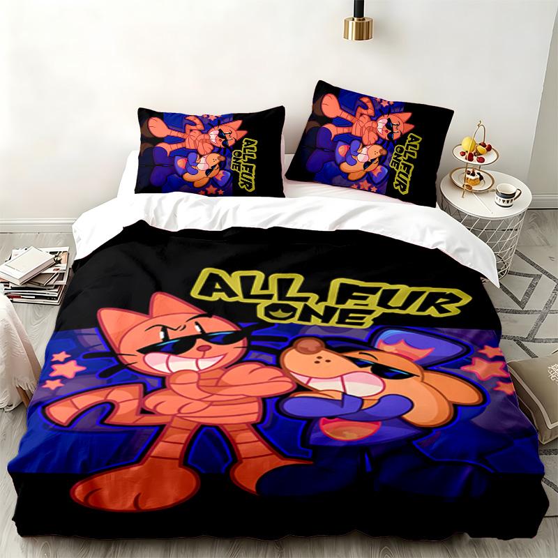 Dog Man 3pc set Perfect for bedroom use Comfortable bedding set includes a duvet cover and two pillowcases Ideal birthday or Christmas gift