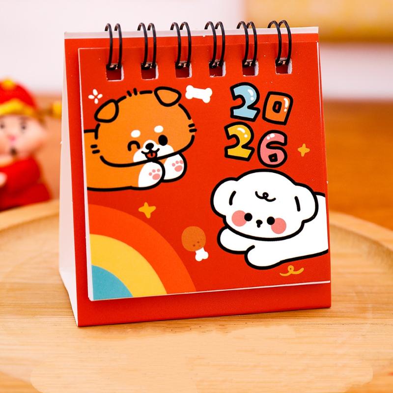 

Year Mini Cartoon Desk Calendar Cute Calendar Portable Pocket Calendar Schedule Desktop Decoration Student Gifts as the picture
