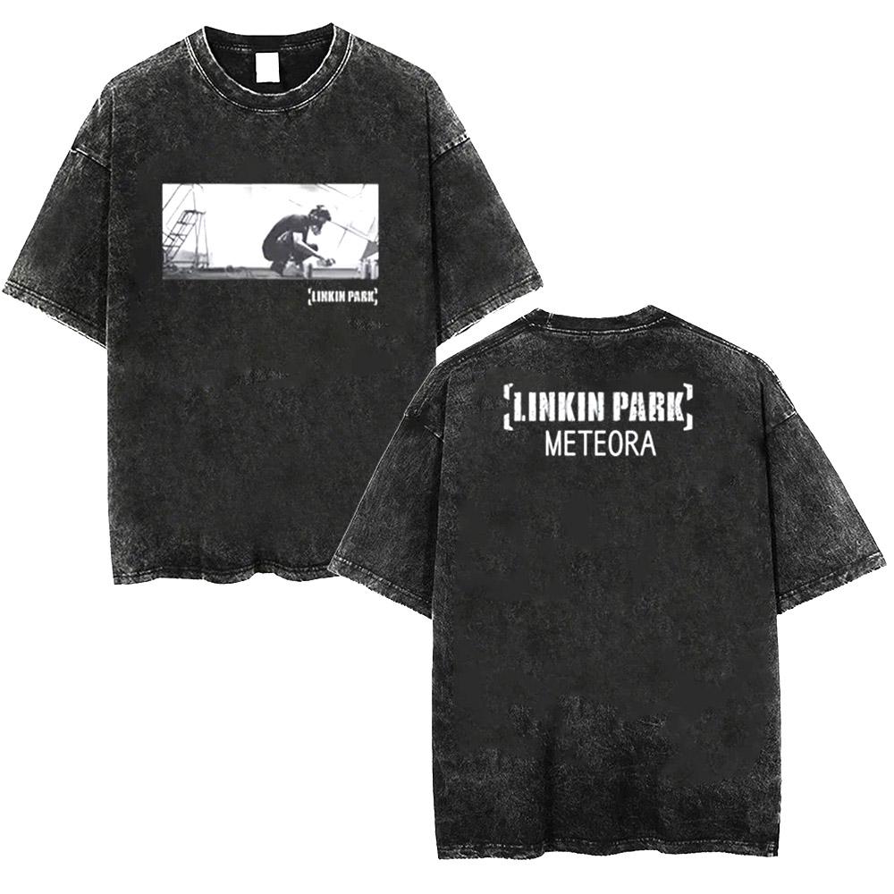 Męska koszulka z prania Linkin Meteora th Rocznica Park Retro Koszulka Wygodny Street Top Odpowiedni zarówno dla mężczyzn, jak i kobiet