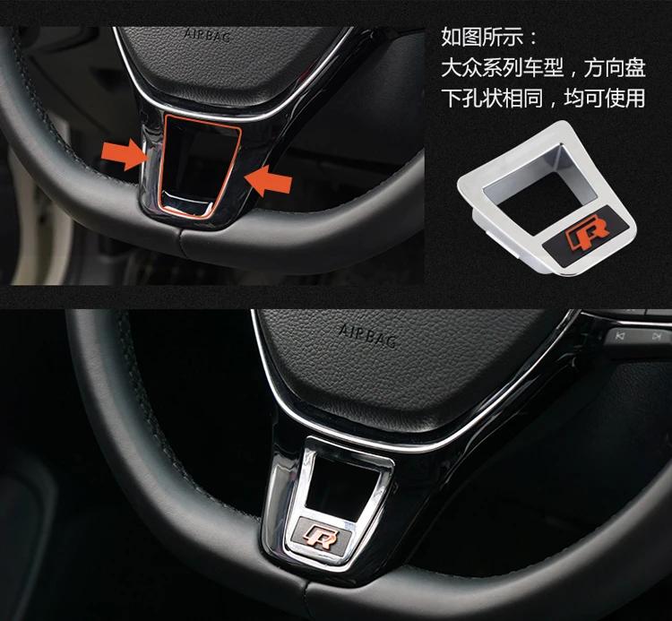 Pro VW Styling nového vozu Znak na volant z měkké smaltované nálepky pro Volkswagen golf 6 golf 7 POLO Tiguan PASSAT B7 TOURAN Scirocco Ac