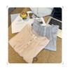 New Lace Spliced Puff Sleeve Chiffon Blouse for Women, Summer Tencel Ramie Short Top