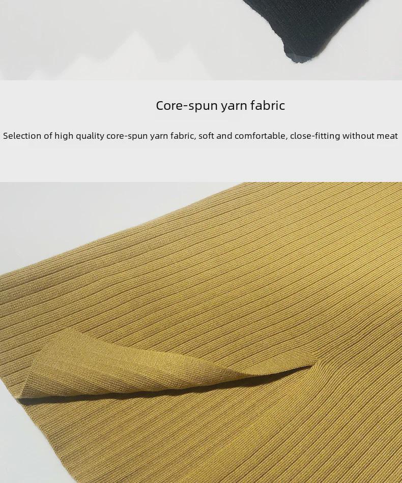 1688 Strickrock mit Schlitz und hoher Taille für Damen