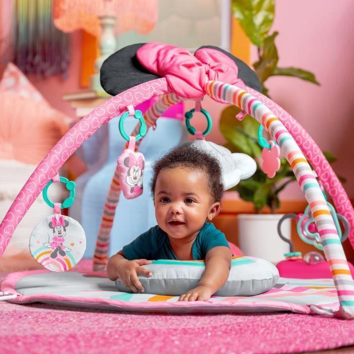 DISNEY BABY -MINNIE- Developmental Baby Play Mat with Arch and Sensory and Musical Toys, Baby Gift
