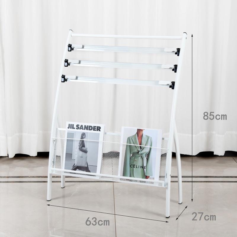 Newspaper & Magazine Display Stand with Brochure Holder for Office Organization and Storage