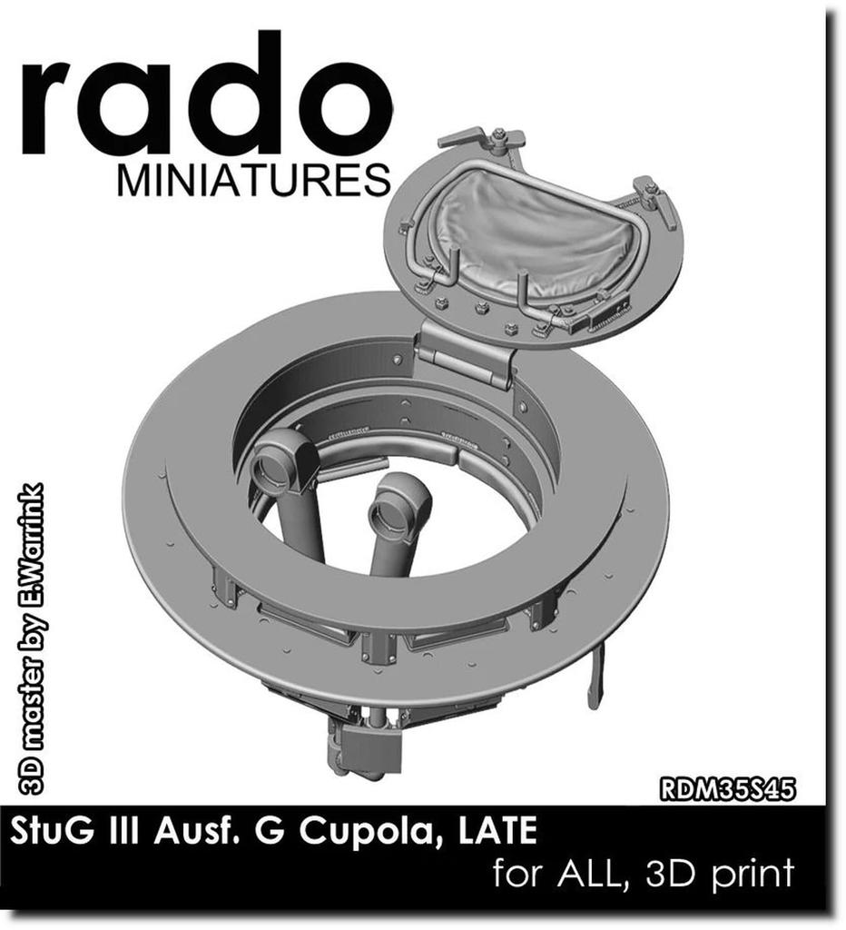 Rad Miniature WW2 German Observation Tank Type J Late Model Cupola with Crab Goggles Plastic Model Parts RDM35S45 1/35 Sturmgeschütz III/IV/IV