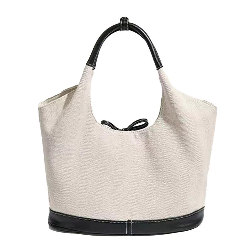 Korean Chic Canvas Tote Bag: 2025 New Fashionable Versatile Shoulder Handbag for Women