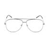 Gucci Optical Glasses [Available Prescriptions] Cool Series Silver Frame, Black Temples 001 F Glasses Case (random Size and Color) + Glasses Cloth