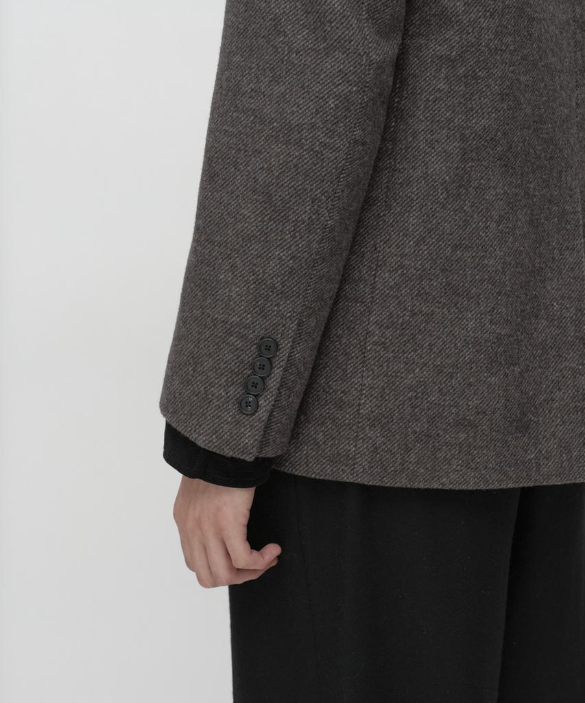 MUSINSA STANDARD [City Workers] Wool Blend Tweed Blazer [Brown]
