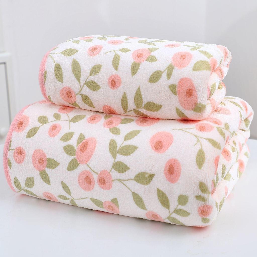 Floral Bath Towel Soft and Super Absorbent Bath Towel