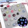 Trendy Cat Paw Nail Accessories: Semi-Transparent, 3D, Wearable
