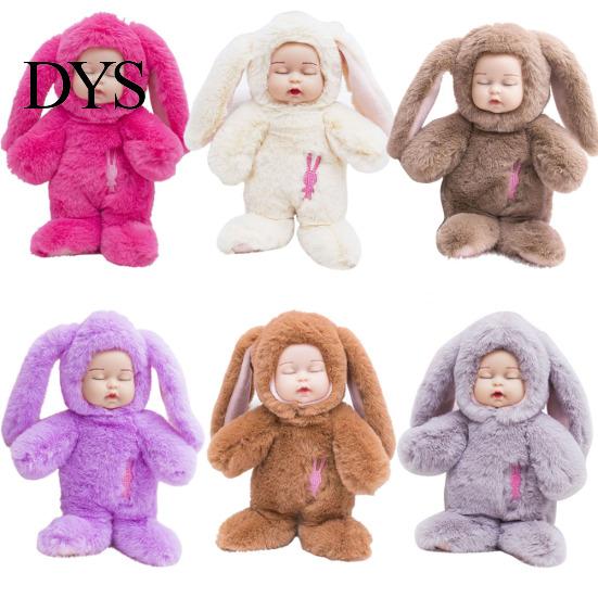 Niedliches Langohr-Kaninchen, weiches Plüschtier, schlafende Hasenpuppe für Kinder, Geburtstagsgeschenk