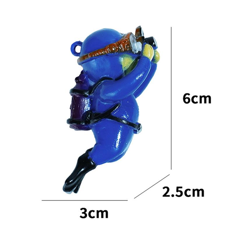 

Kawaii Resin Frogman Aquarium Орнаменти Цікаві плаваючі прикраси Імітація Mini Diver Fish Tank Аксесуари для акваріума A1