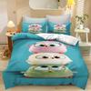 Printed Bedroom Bedding Set Duvet Cover Christmas Gifts Comforte Cartoon With Pillowcase Children's  Suitable and Adults