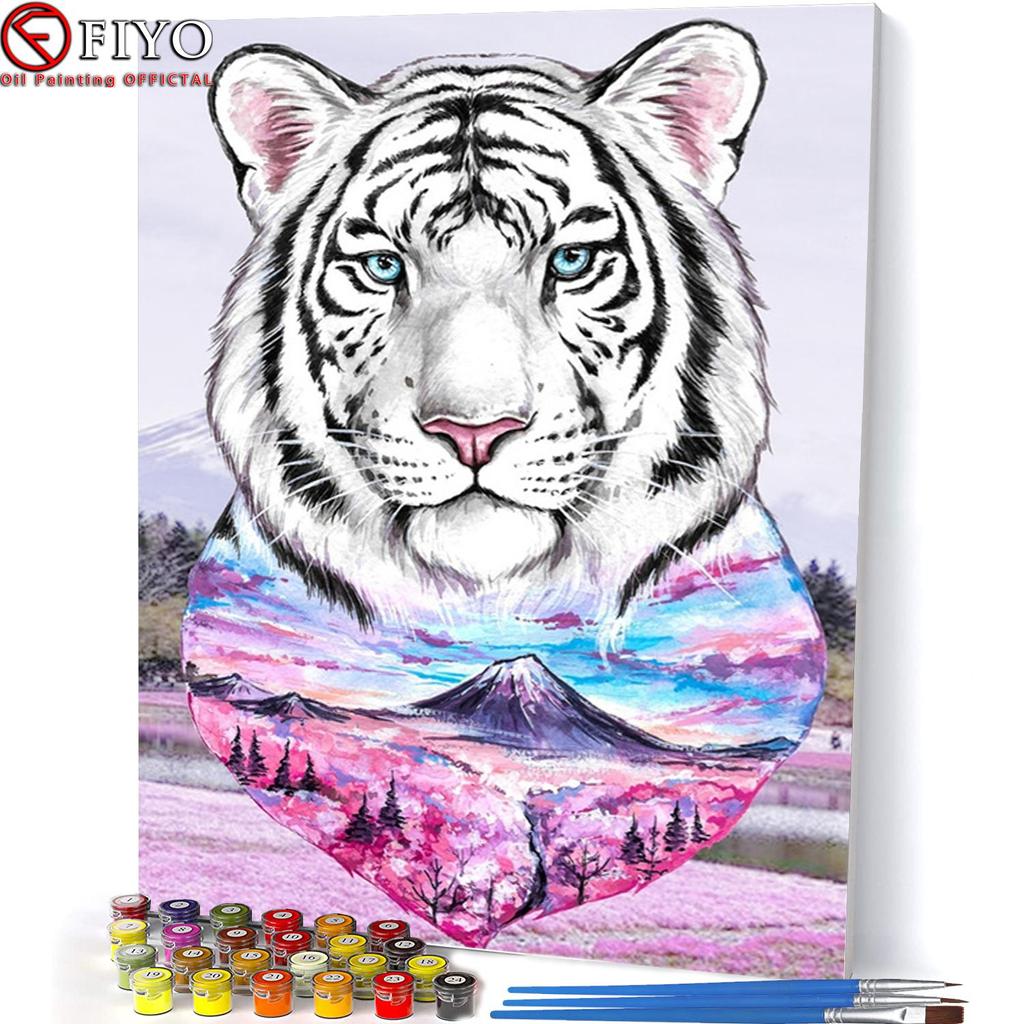 Cheap 40x50cm Painting By Numbers Animal DIY Oil Coloring By Numbers