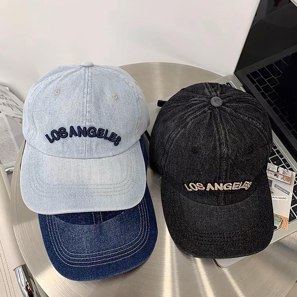 Hat For Women Sun Protection Duck Tongue Hats Letter Print Embroidery Peaked Cap For Men And Women Fashion Blue Denim Visors Ricygvm Cowboy Baseball