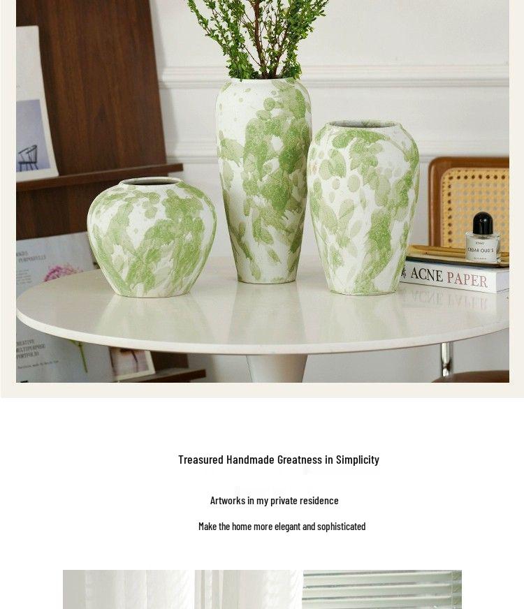 Wysokiej jakości chiński retro wazon ceramiczny: Ozdoba podłogowa do salonu do kompozycji kwiatowych