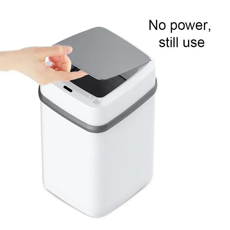 Hot Kitchen Trash Bin 13L Bathroom Touch Trash Can In The Toilet Smart Garbage Bucket Waste Bins Dustbin Smart Trash Can Kitchen
