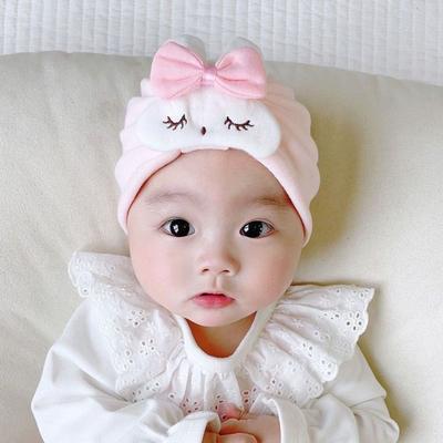 Ear Protection Warm Baby Hat Spring Autumn Cartoon Embroidered Baby Indian Knot Hat Thicken Cold Proof Pullover Hat