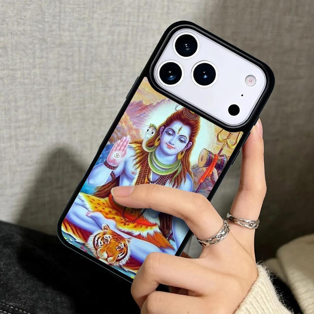 Capa Case for iPhone 17 Air 16 Pro Max 15 Plus 11 13 Mini 14 12 Back Phone Cover Lord Shiva Hindu God Buddha India