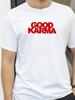 Good Karma Letter Print T-Shirt Women Hip Hop Streetwear O-Neck Loose Cotton Cute Short Sleeve