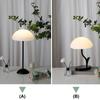 Mushroom Desk Lamp Rechargeable Bedroom Lamp Cordless Nightstand Lamp Portable for Bedroom Living Room