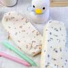 Kawaii Floral Pencil Bag Small Flowers Pencil Cases Cute Simple Pen Bag Students Stationery Storage Bags School Supplies
