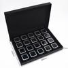 Stainless Steel Transparent Gemstone Display Box for Loose Diamonds and Colored Stones