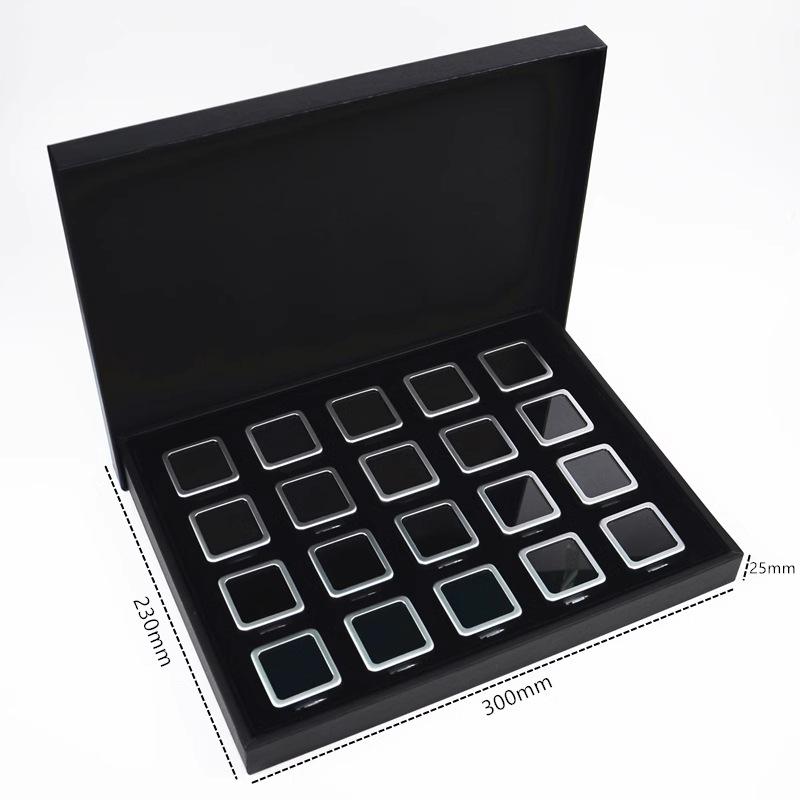 Stainless Steel Transparent Gemstone Display Box for Loose Diamonds and Colored Stones