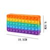Rainbow Pencil Case Silicone Push Bubble Fidget Toys Stationery Storage Bag Decompression For Kids Back School Season Gifts