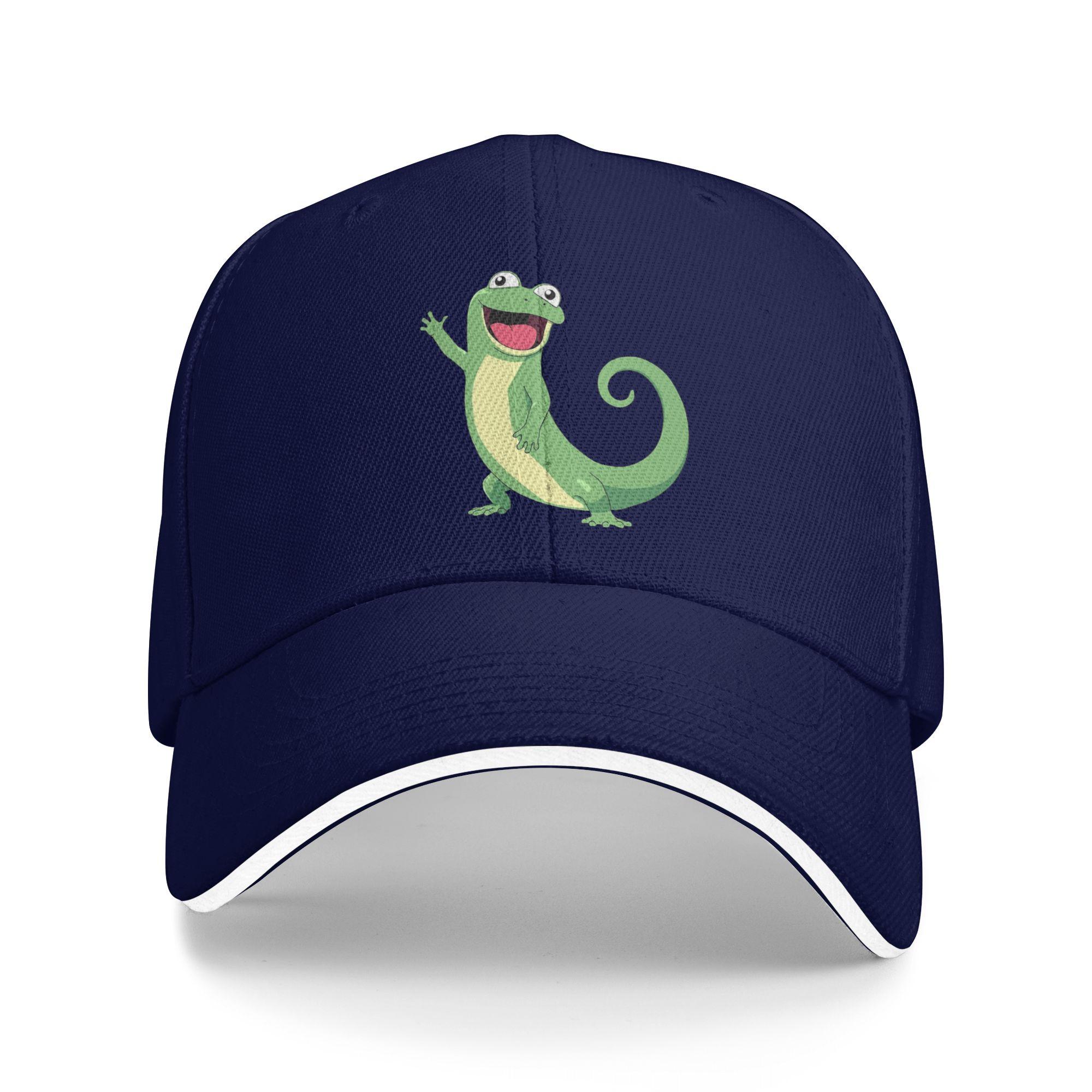 

Cartoon Tom Lizard Baseball Cap Casual Sandwich Hat Unisex Style Adjustable Dad Hat Fishing One Size темно-синього кольору