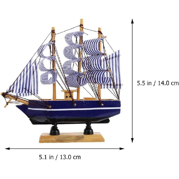 Graduation Sailing Boat Cake Topper - Decorative Boat Shape Cake Ornament for Party Celebrations, 5.51 X 5.11 X 1.57 Inches, Reusable Synthetic