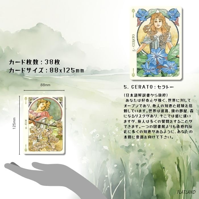 Flower Oracle Oracle Authentic Flower Art Nouveau by Antonella with Japanese Instructions Cards, Castelli,