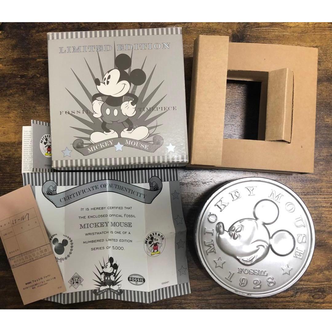 Used Mickey Mouse Quartz Watch FOSSIL Limited to 5000 pieces Disney