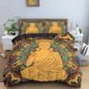 Buddha Bedding Set Indian Religion Buddhism Meditation Mandala Duvet Cover Smile Buddha Floral Soft Quilt Cover Queen King Size