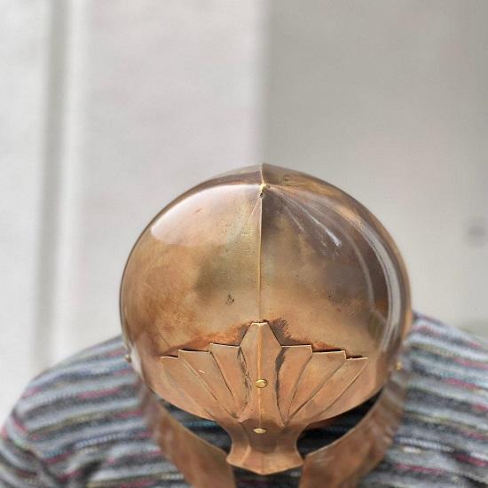 Handmade Brass Elven Warrior Helmet Fantasy LARP Medieval Cosplay