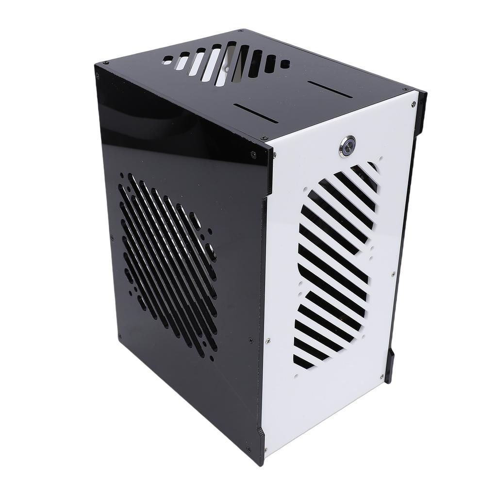 Small PC Case 360 Degree Open Hollow Cooling Desktop Computer Case Acrylic 292x220x165mm