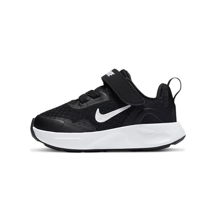New Nike Wearallday Low Top Skateboard Shoes Black White Infant And Toddler CJ3818-002