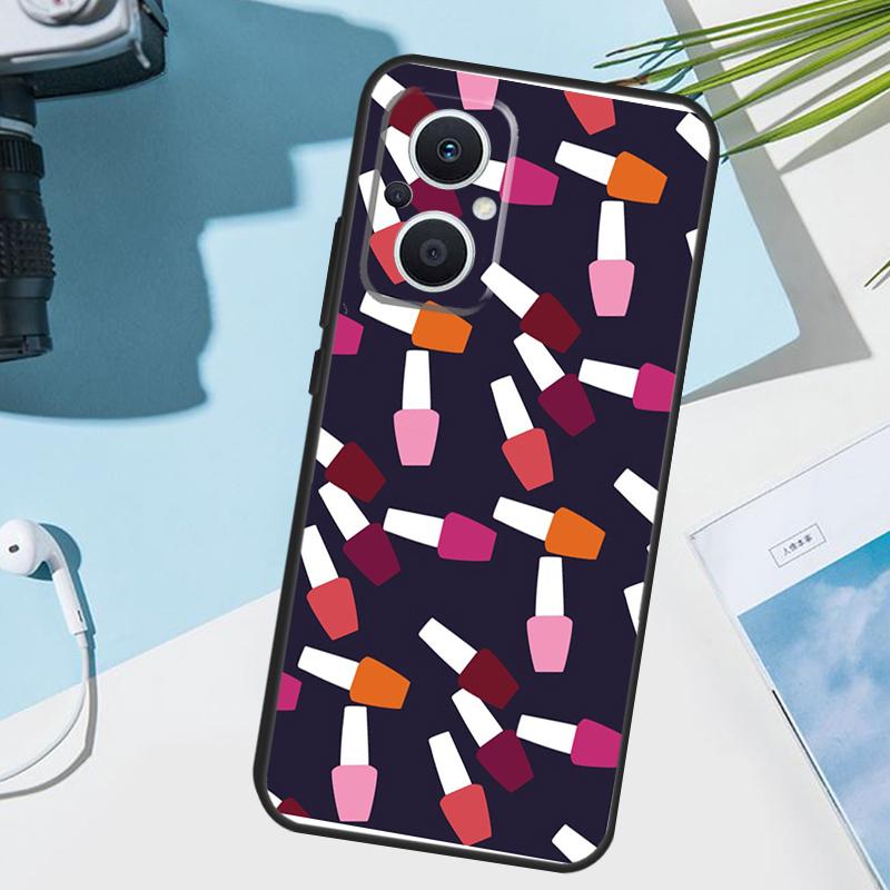 

Nail Polish Case For OPPO Reno 13F 13 12 11 F 8T 7 8 10 Pro OPPO Find X8 X6 Pro X3 X5 Lite Cover Funda OPPO Reno11 F