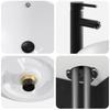Wall Mounted Washbasin Vanity In Black 49 X 44.5 X 66.5 Cm