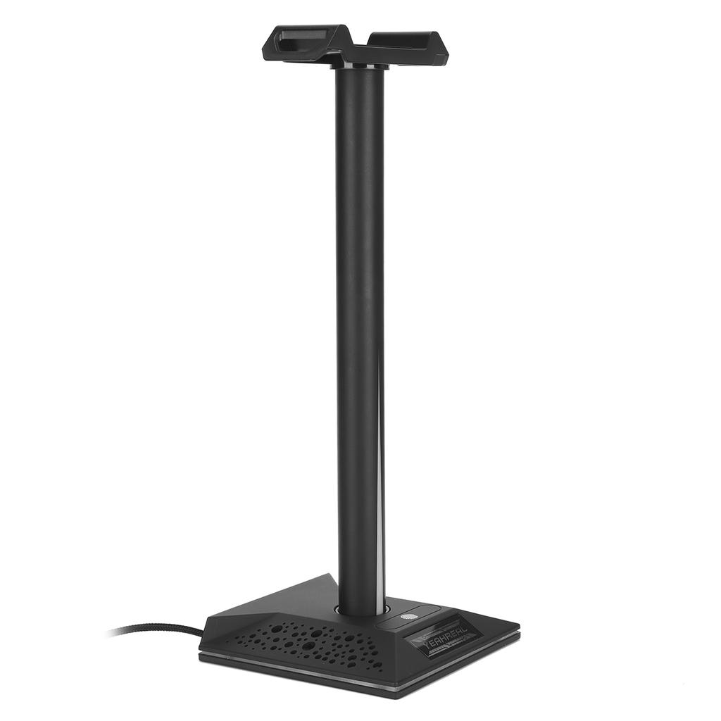 Light Effect Touch Headset Bracket Dimming RGB with Dual USB Interface 3.5mm Audio
