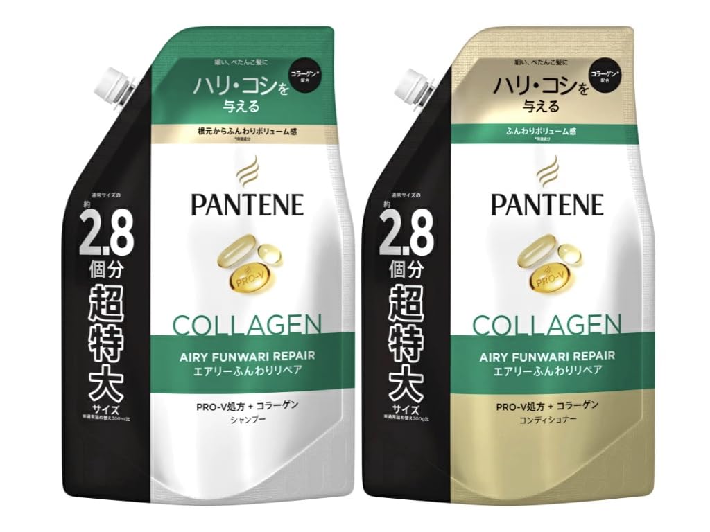 

Pantene Fluffy Repair Shampoo Treatment Conditioner Large Extra Large Green & Refill, Capacity, Size, 860ml, зелёный