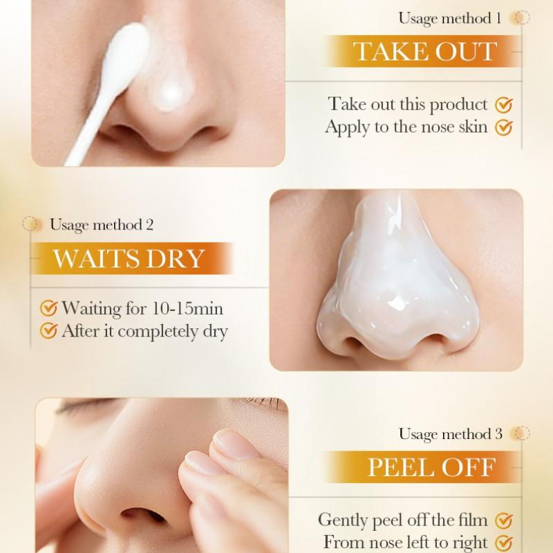 10pcs Rice Puree To Remove Blackhead Nasal Mask, Clean Nose Blackhead Nasal Sticker Skin Care Products