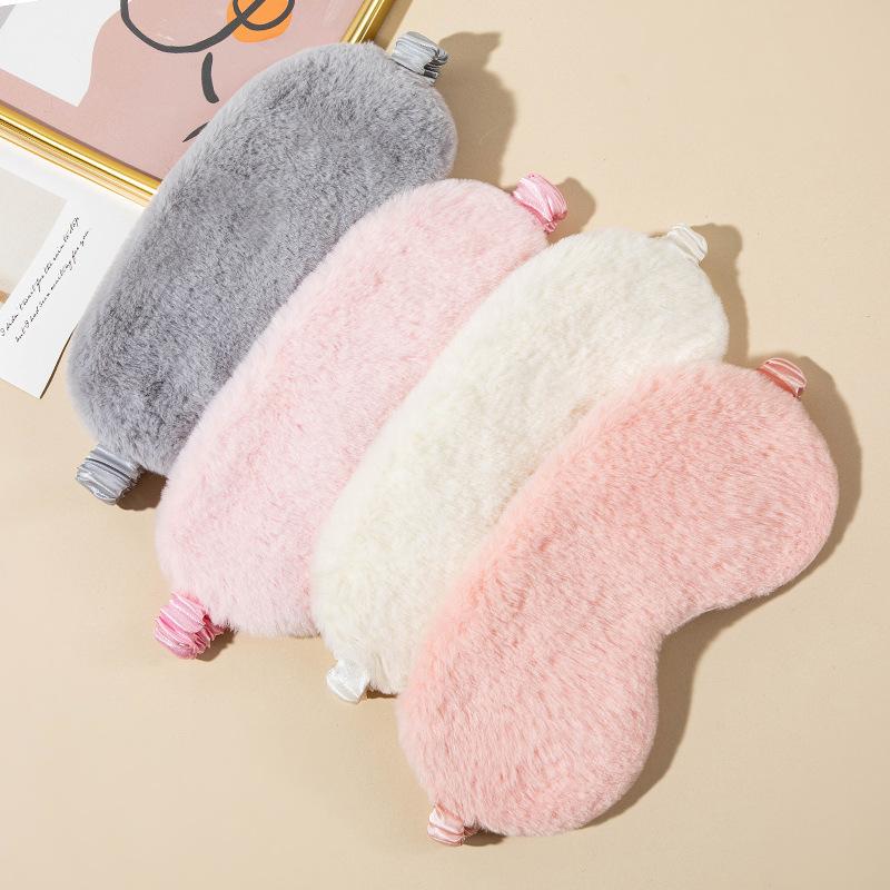 Sleeping Mask Sleeping Blindfold Soft Plush Eye Masks Cute Eye Cover Band Shade Rest Eyepatch Nap Health Eye Cover