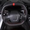Matte Black Interior Steering Wheel Button Trim Cover For Corvette C8 1LT 20-25
